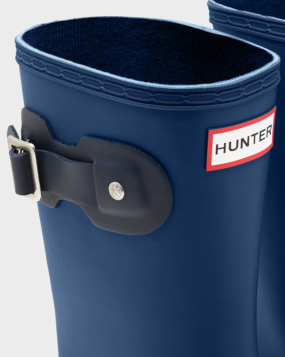 Hunter Original Tour Foldable Short Rain Boots - Discount Womens Navy - MBNOTW180